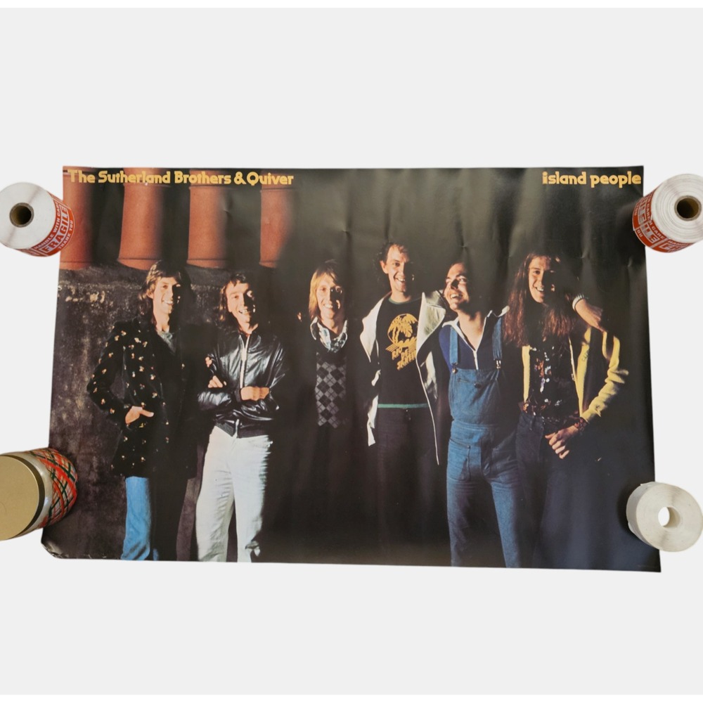 The Sutherland Brothers & Quiver Vintage 1970s Promo Poster 20x30 Rock Pop Ad